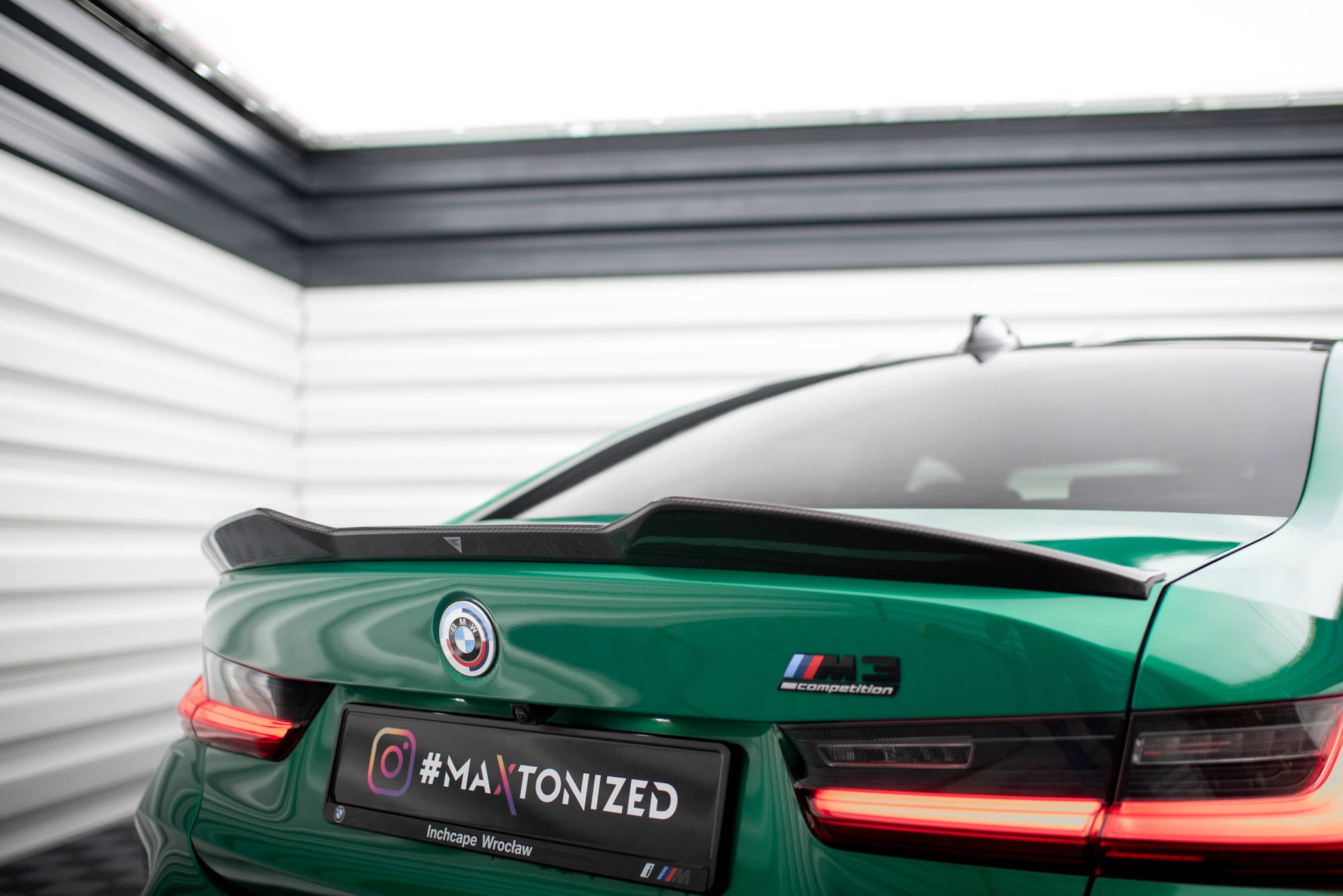 Prepreg carbon fiber tailgate spoiler bmw m3 g80 / m340i g20 / 3 m-pack g20 / 3 standard g20