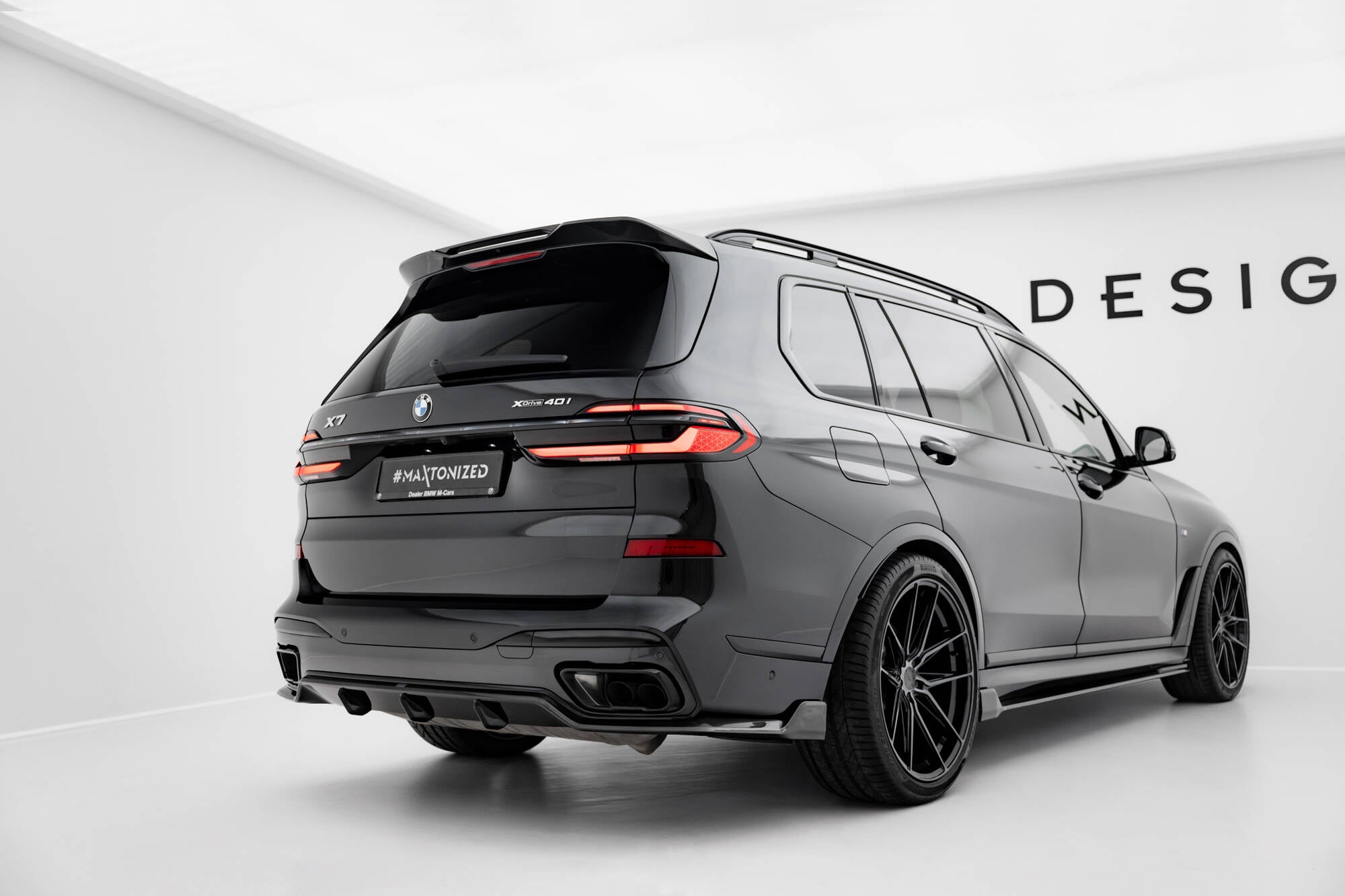 Prepreg-hiilikuitu takaluukun spoileri BMW X7 M-PACK G07 Facelift