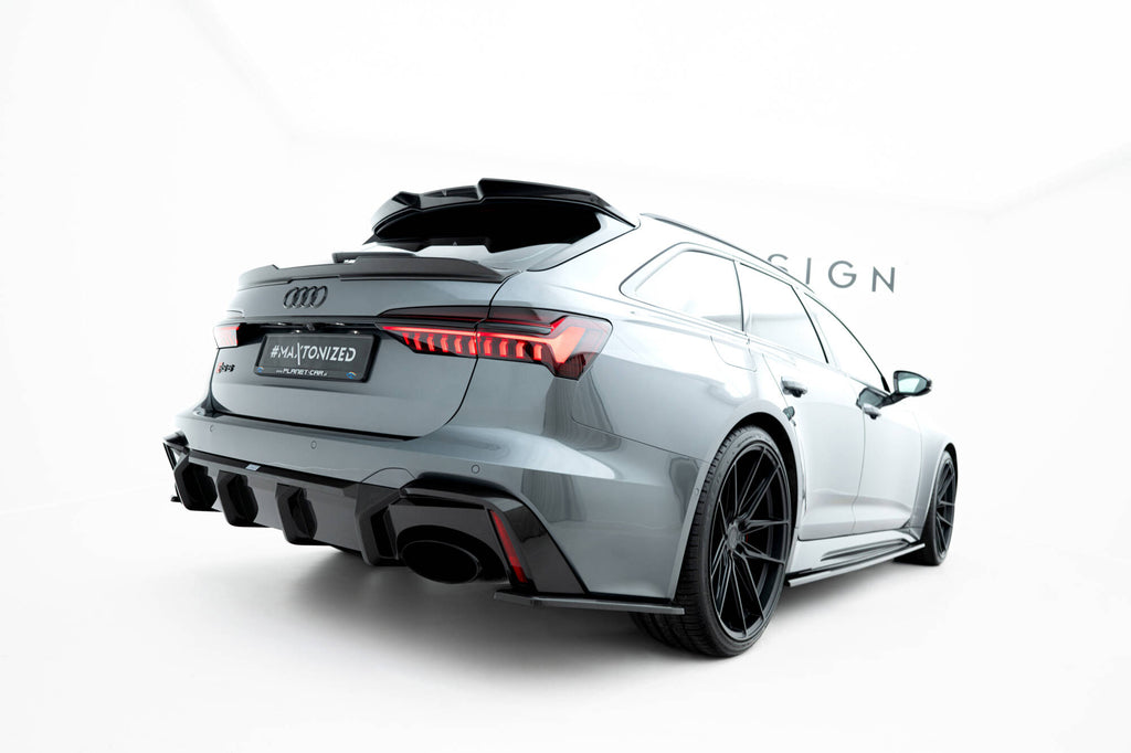 Prepreg carbon fiber tailgate spoiler (lower) audi rs6 c8