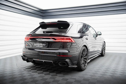Prepreg carbon fiber tailgate spoiler (lower) audi rsq8 / sq8 / q8 s-line / q8 mk1