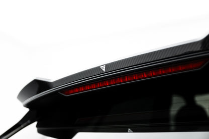 Prepreg carbon fiber tailgate spoiler (upper) audi sq8 / q8 s-line mk1 facelift
