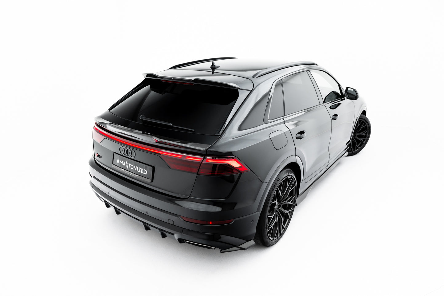 Prepreg carbon fiber tailgate spoiler (upper) audi sq8 / q8 s-line mk1 facelift