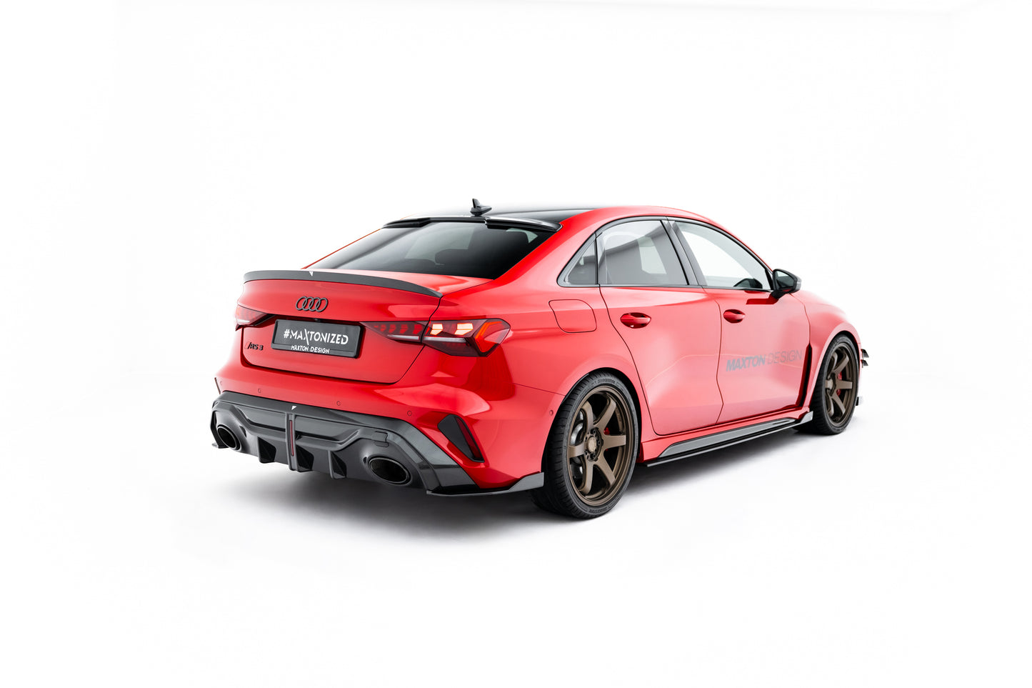 Prepreg carbon fiber tailgate spoiler v.2 audi rs3 / s3 / a3 s-line / a3 sedan 8y facelift