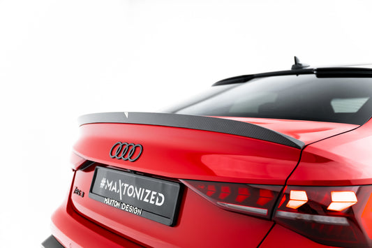 Prepreg carbon fiber tailgate spoiler v.2 audi rs3 / s3 / a3 s-line / a3 sedan 8y facelift