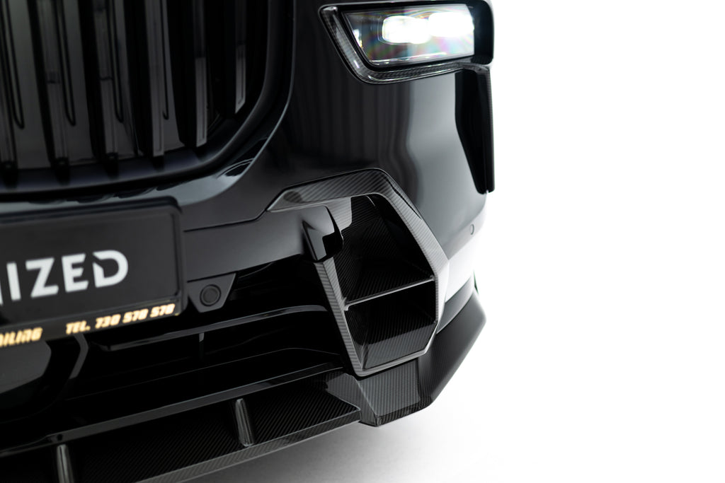 Prepreg-hiilikuituiset etupuskurin sivuilmastointiputket bmw x7 m-pack g07 facelift