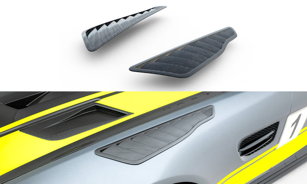 Prepreg carbon front fender side vents mercedes-amg gt c c190 facelift