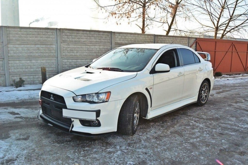 Racing side skirts diffusers mitsubishi lancer evo x