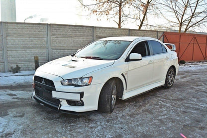 Racing side skirts diffusers mitsubishi lancer evo x