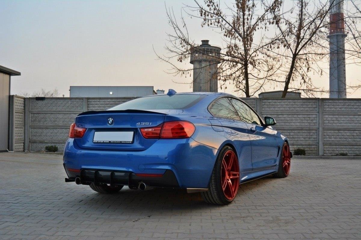 Rear diffuser & rear side splitters for bmw 4 coupe / gran coupe / cabrio m-pack f32 / f36 / f33