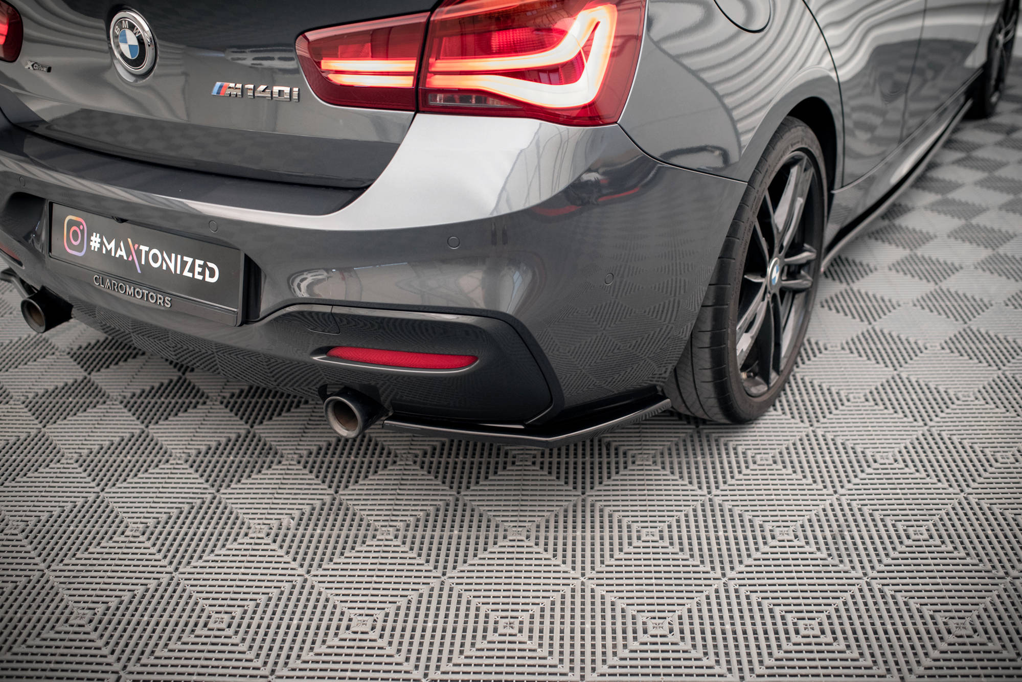 Rear side splitters bmw 1 f20/f21 m-power (facelift)