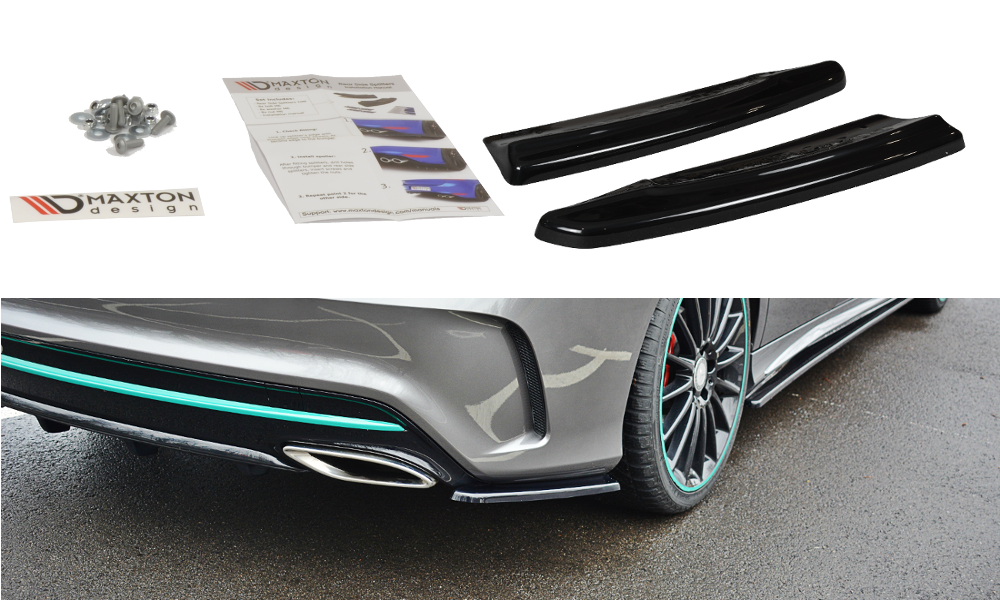 Rear side splitters mercedes-benz cla c117 amg-line facelift