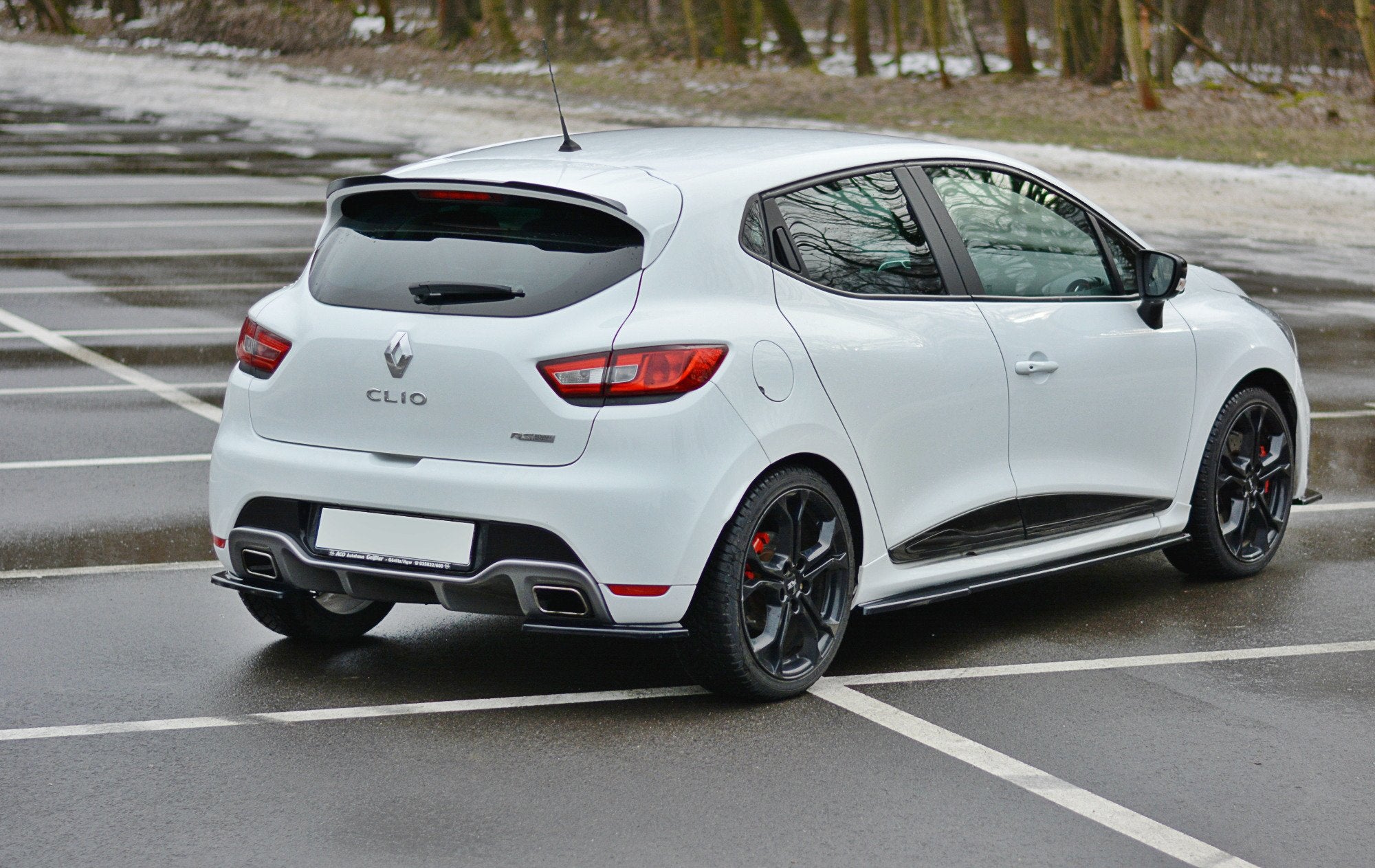 Rear side splitters renault clio mk4 rs