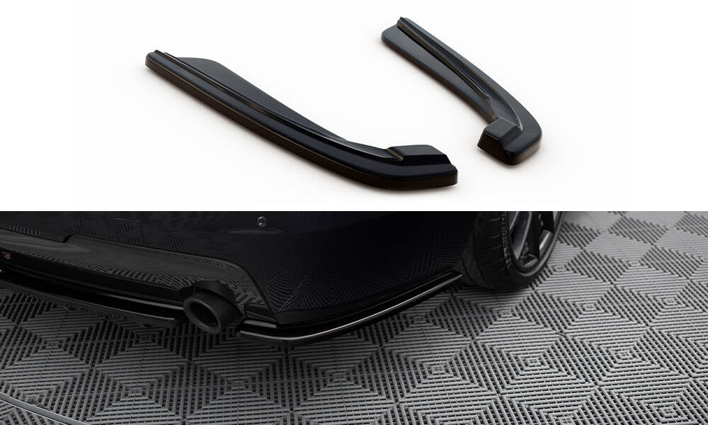 Rear side splitters for bmw 5 f11 m-pack (Fits Two single exhaust ends)