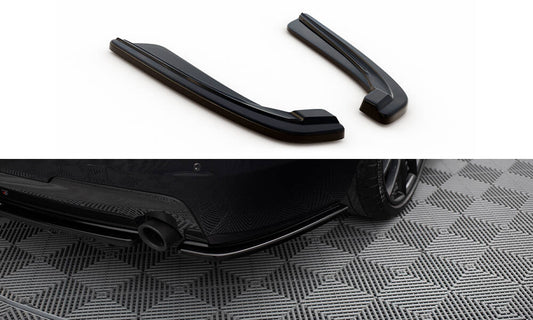 Rear side splitters for bmw 5 f11 m-pack (fits two single exhaust ends)