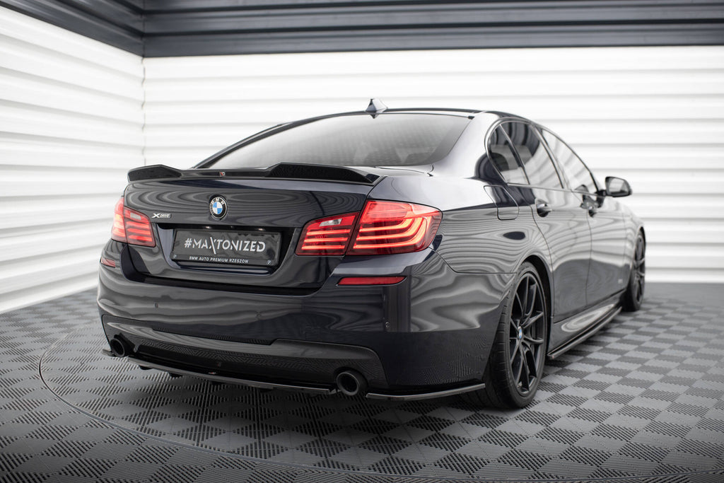 Rear side splitters for bmw 5 f11 m-pack (fits two single exhaust ends)