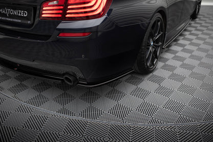 Rear side splitters for bmw 5 f11 m-pack (Fits Two single exhaust ends)