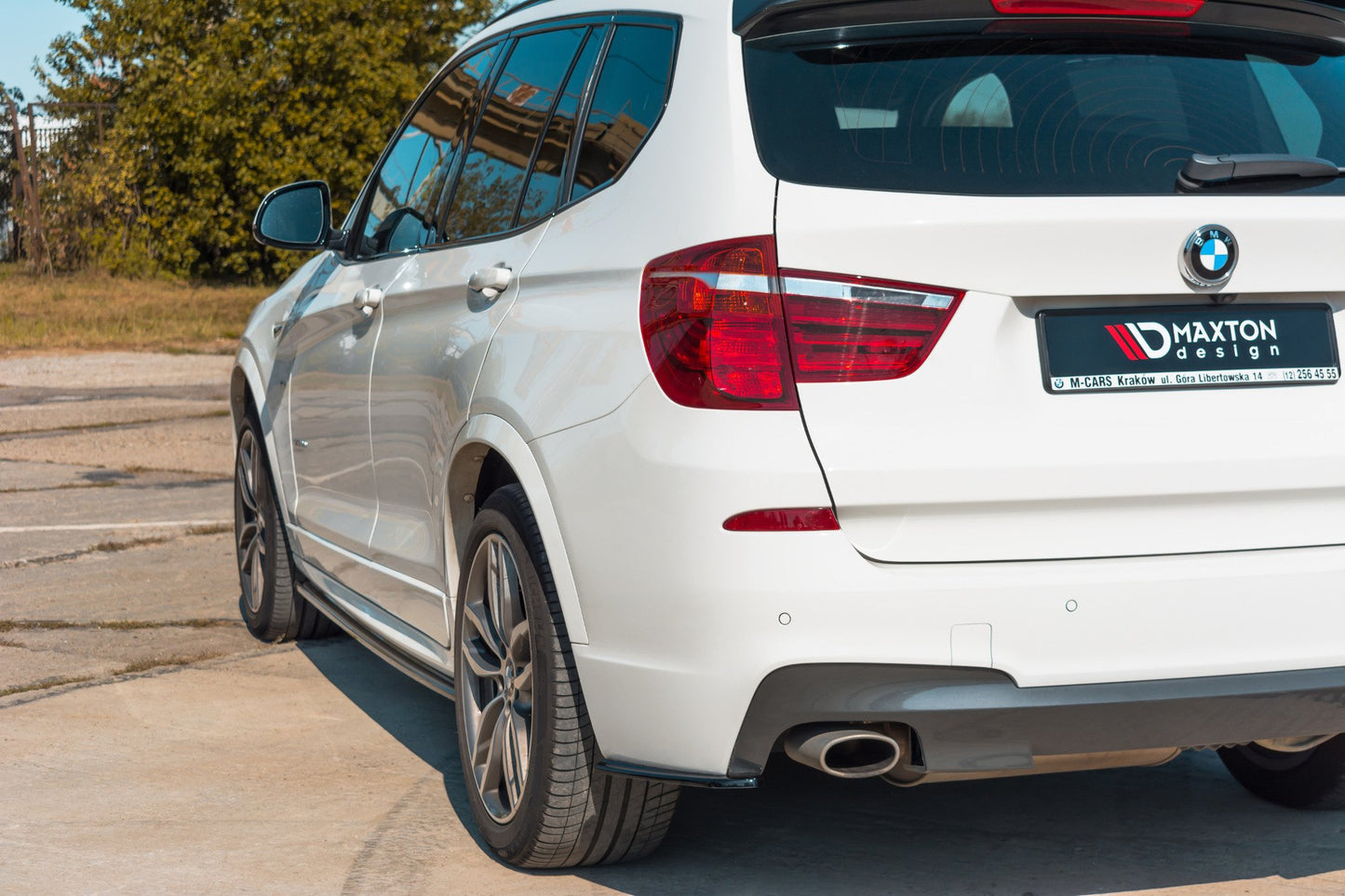 Rear side splitters for bmw x3 f25 m-pack facelift