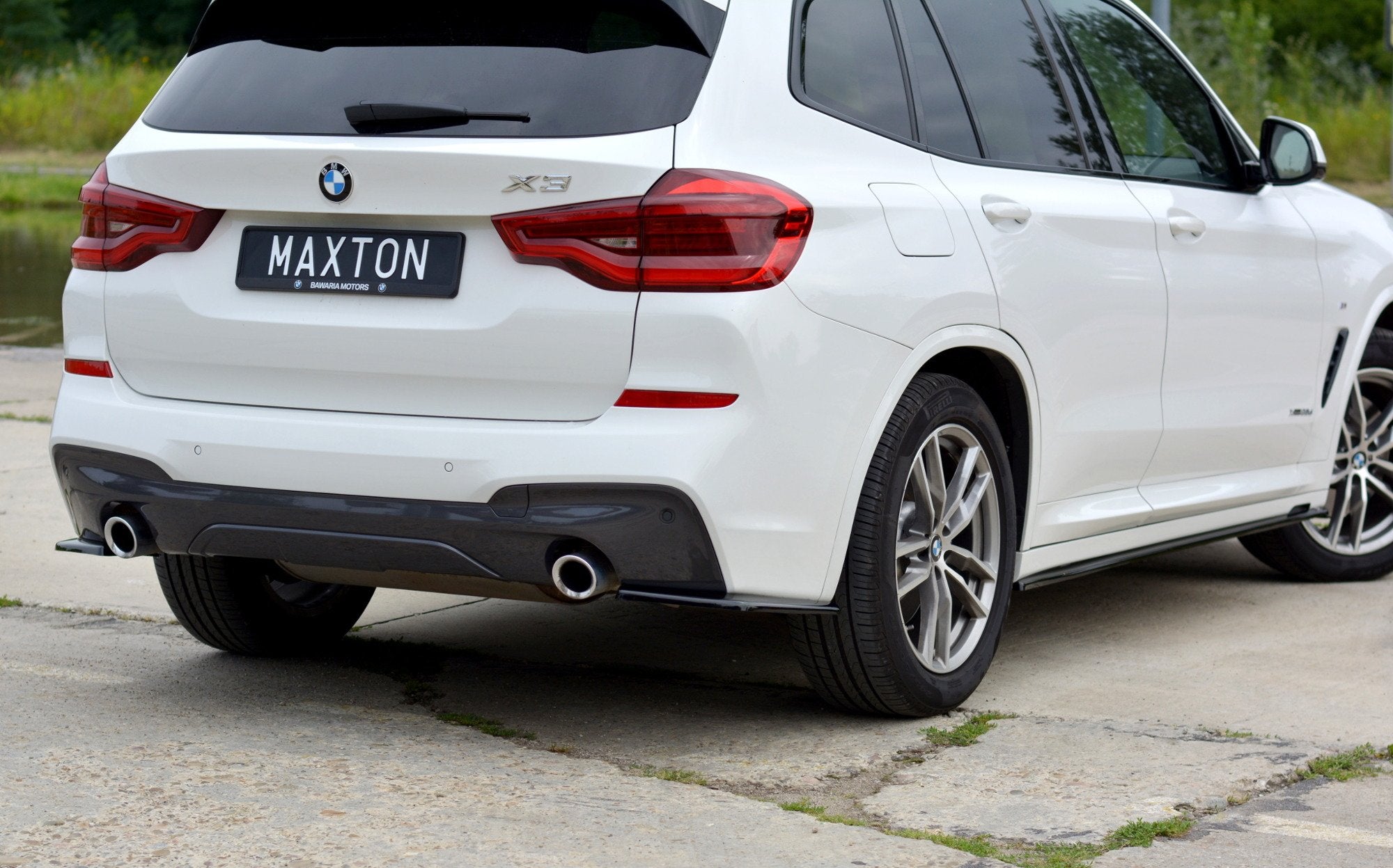 Rear side splitters for bmw x3 g01 m-pack