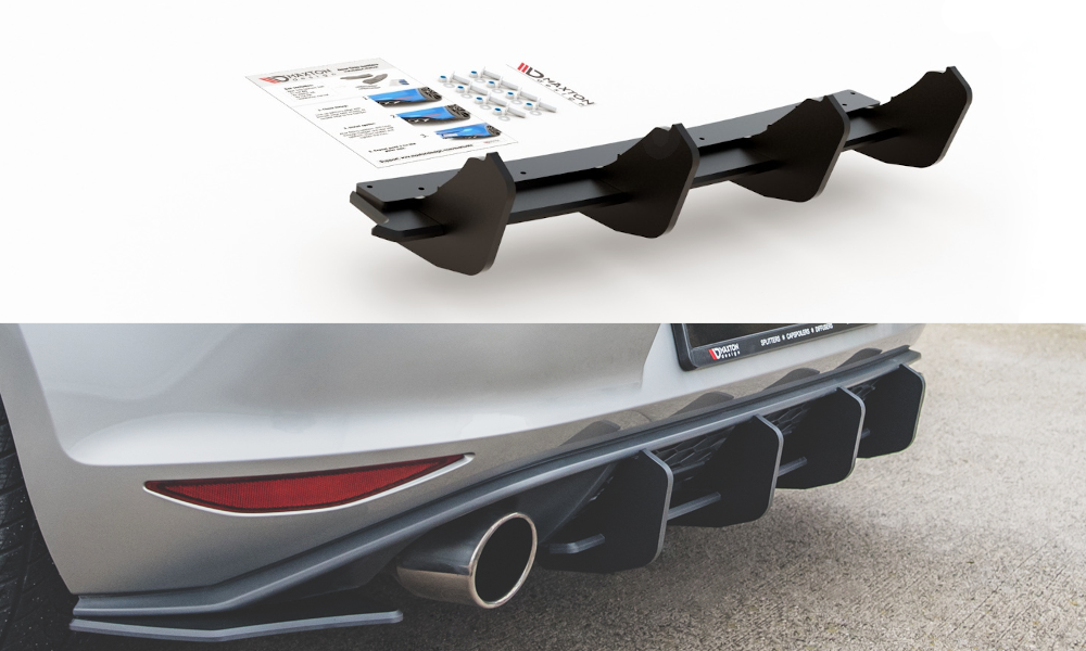Racing durablity rear diffuser v.2 vw golf 7 gti