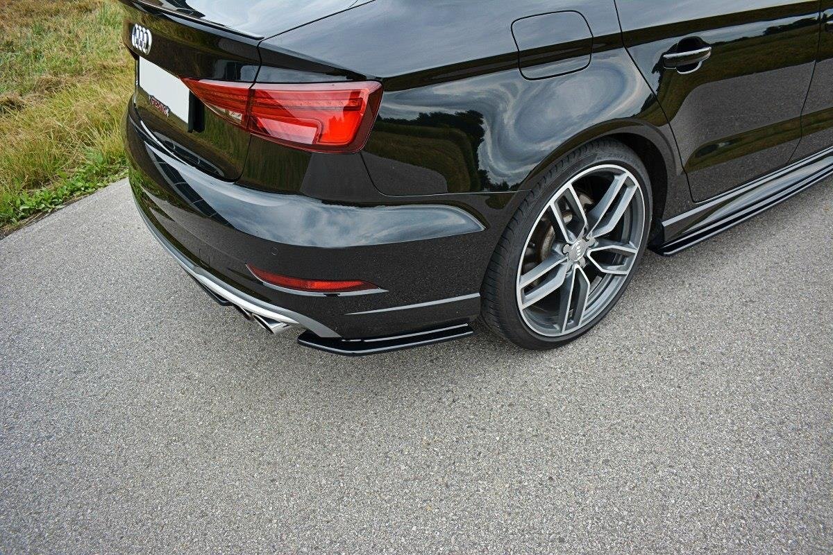Rear side splitters audi s3 / a3 s-line 8v fl sedan