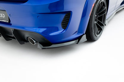 Rear side splitters dodge charger rt scat pack widebody mk3 facelift