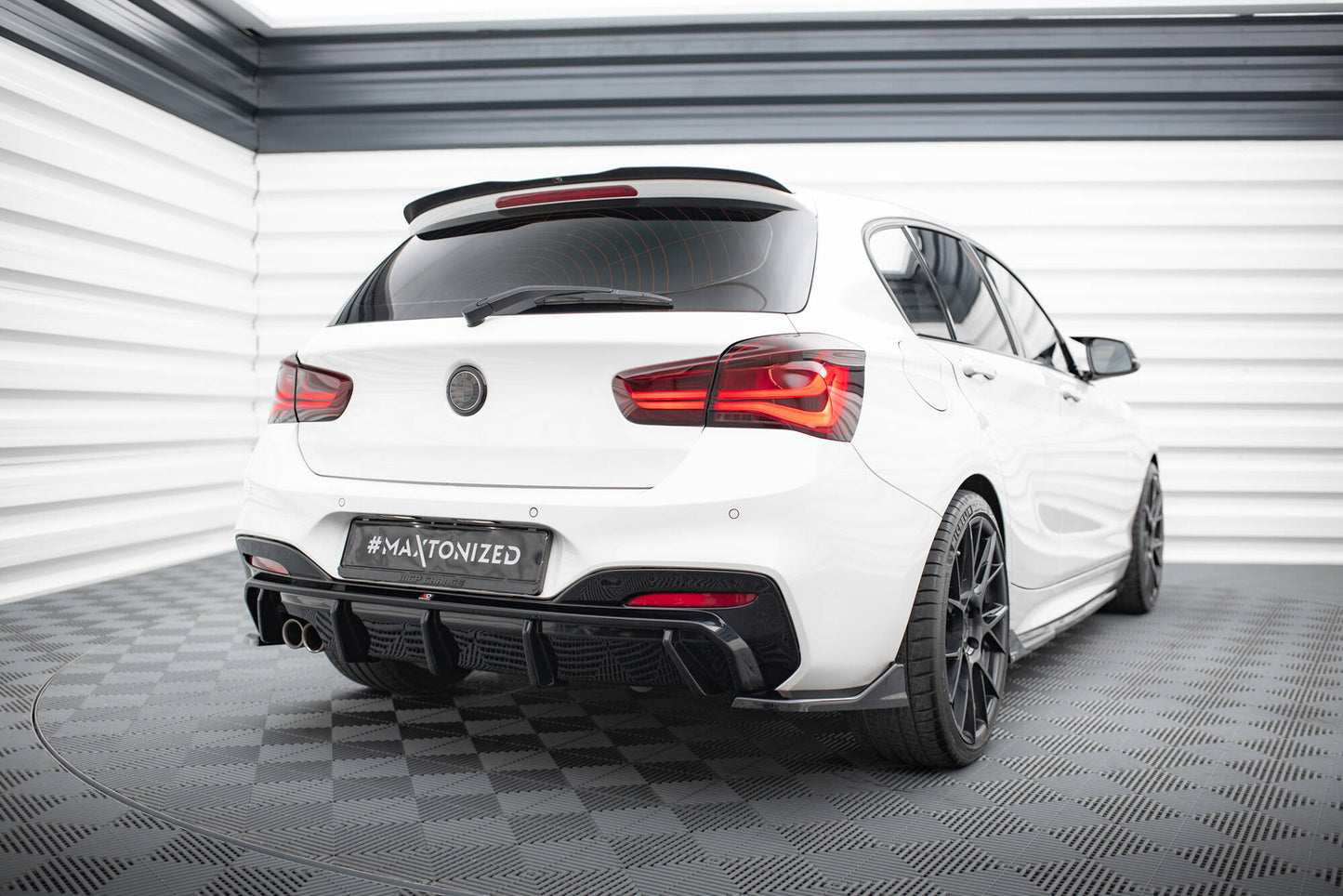Rear side splitters (for rear valance v.3) bmw 1 m-pack / m140i f20 facelift