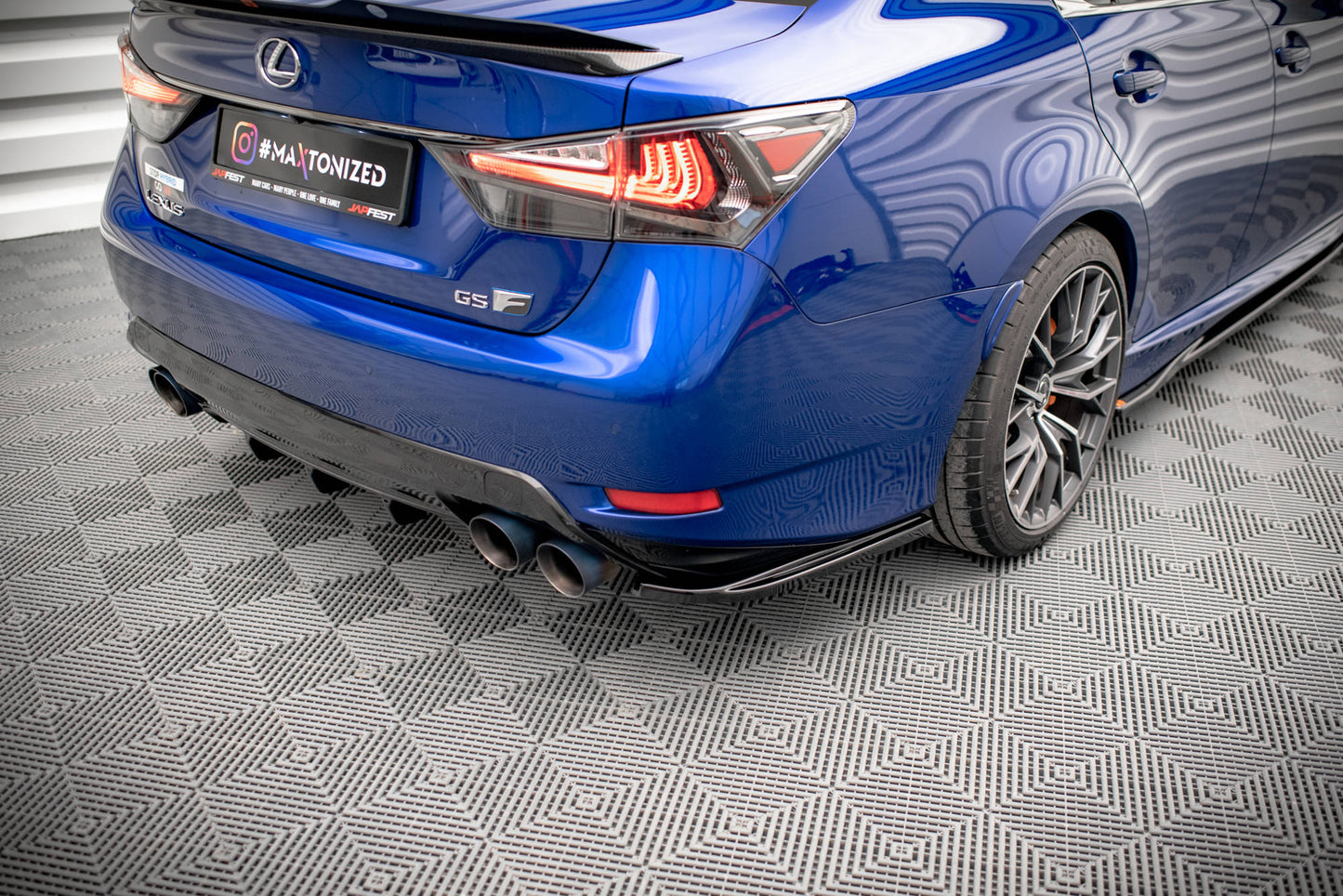 Rear side splitters lexus gs f mk4 facelift