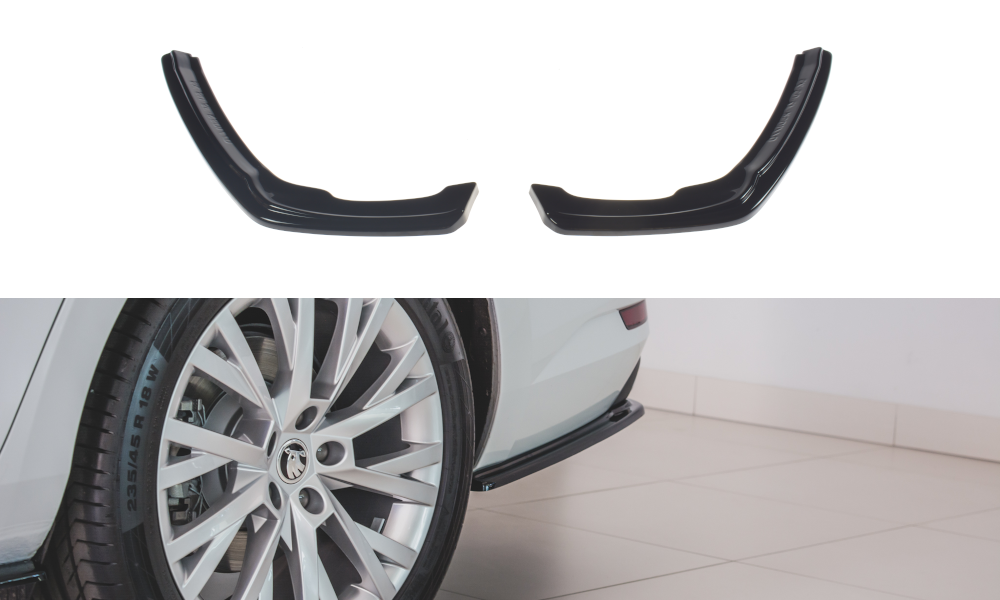 Rear side splitters skoda superb liftback / combi mk3 facelift
