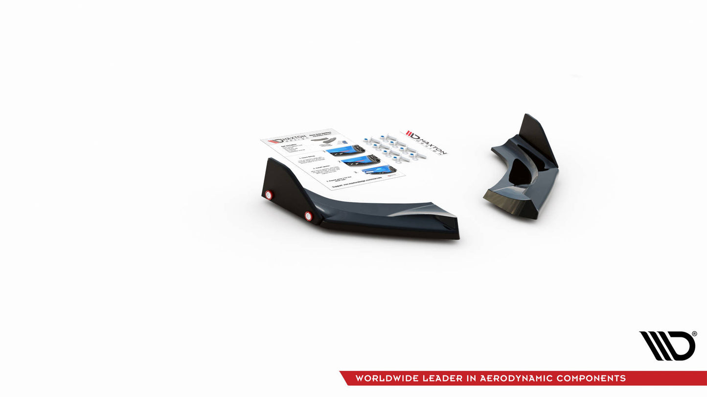 Rear side splitters v.1 + flaps hyundai i30 n hatchback mk3 facelift