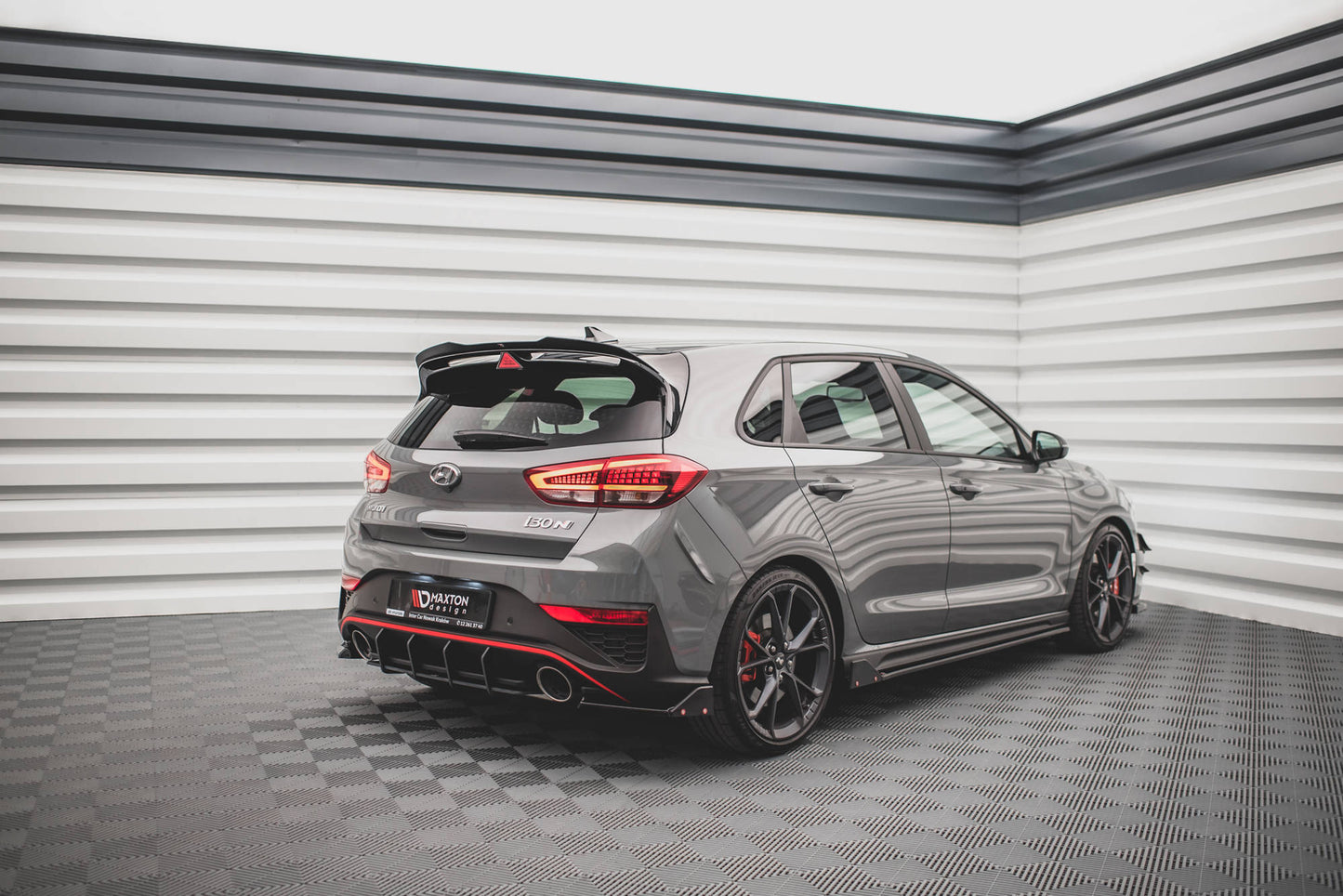 Rear side splitters v.1 + flaps hyundai i30 n hatchback mk3 facelift