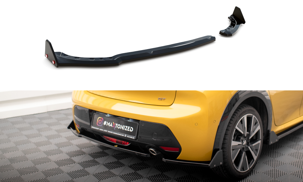 Rear side splitters v.1 + flaps peugeot 208 gt mk2