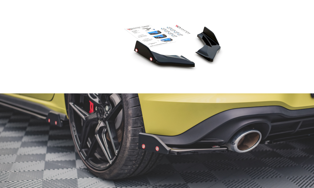 Rear side splitters v.1 + flaps volkswagen golf gti clubsport mk8