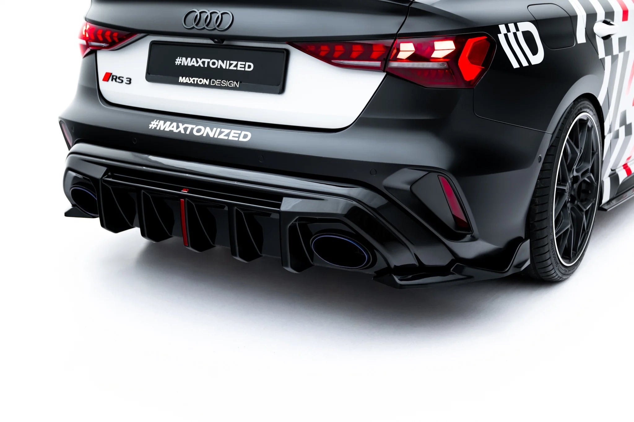 Rear side splitters v.2 audi rs3 sedan 8y facelift