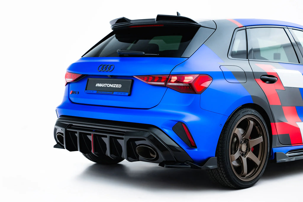 Rear side splitters v.2 audi rs3 sportback 8y facelift