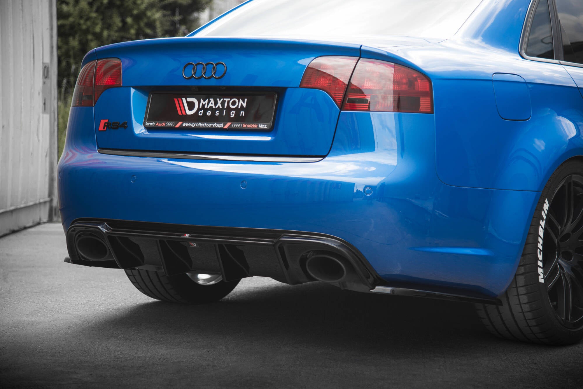 Rear side splitters v.2 audi rs4 sedan b7