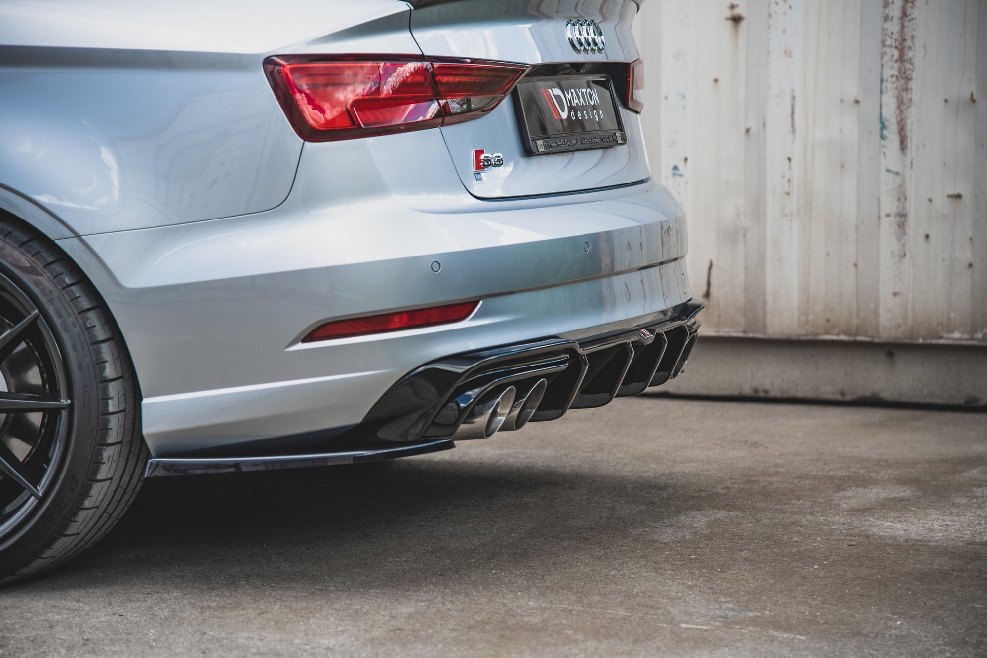 Rear side splitters v.2 audi s3 sedan 8v facelift