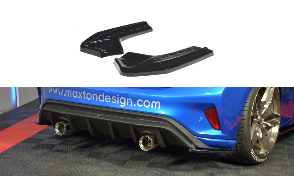 Rear side splitters v.2 (for rear valance v.1) ford focus hatchabck st-line