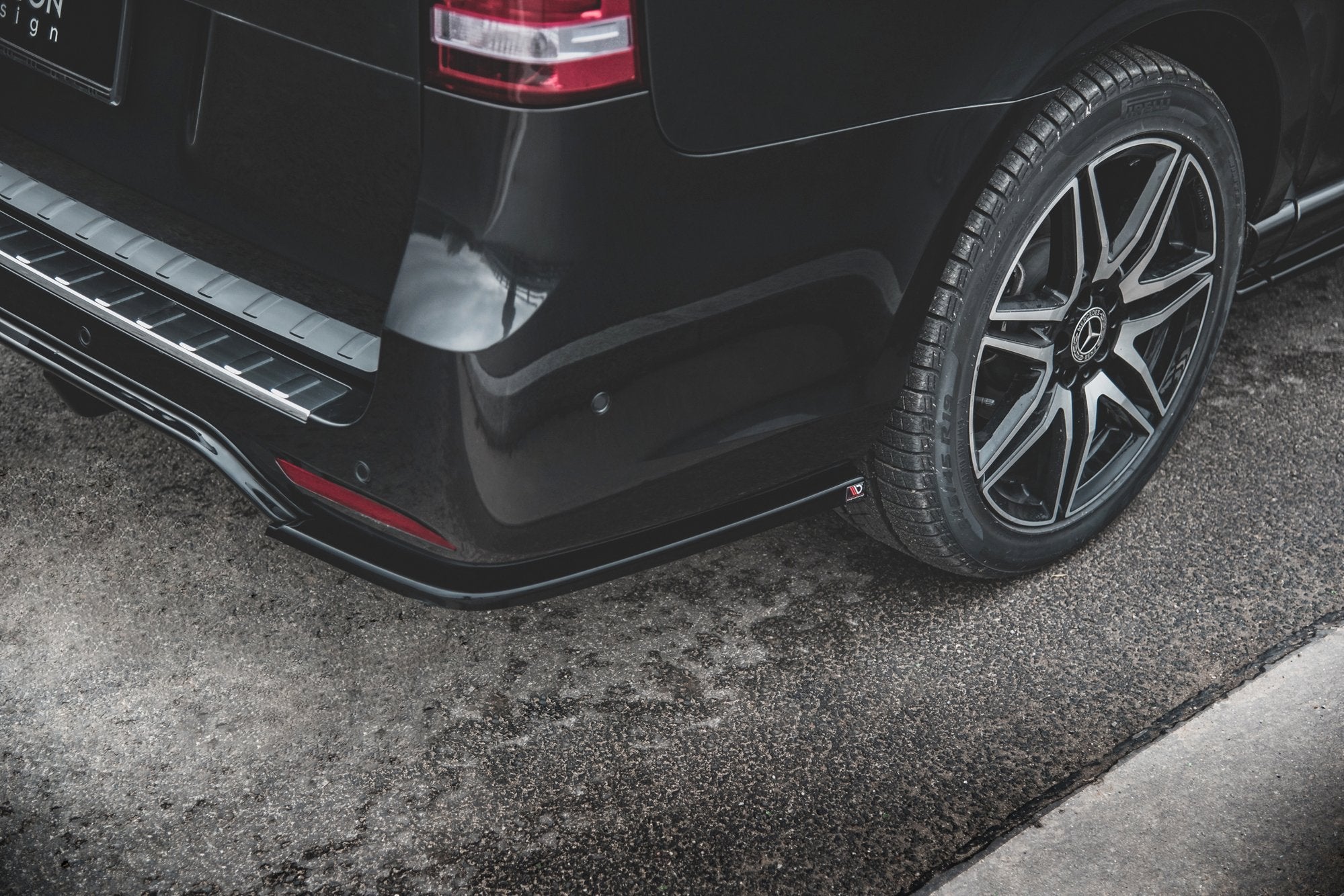 Bagsiden Splitters V.2 Mercedes-Benz V-klasse AMG-Line W447 ansigtsløftning