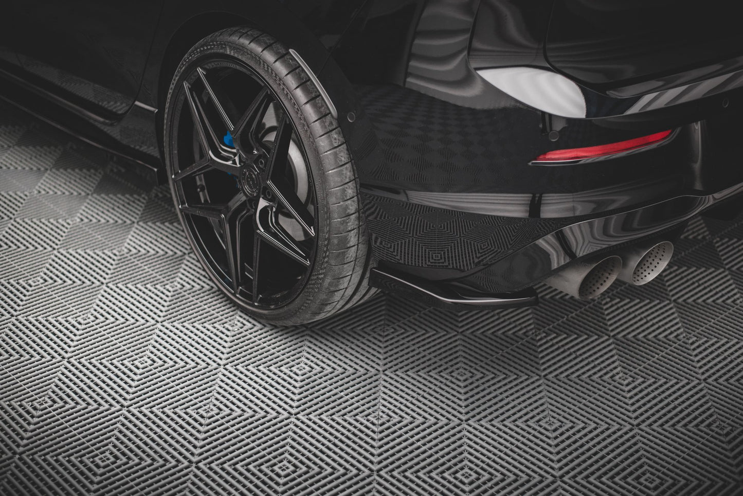 Rear side splitters v.2 for volkswagen golf r mk8