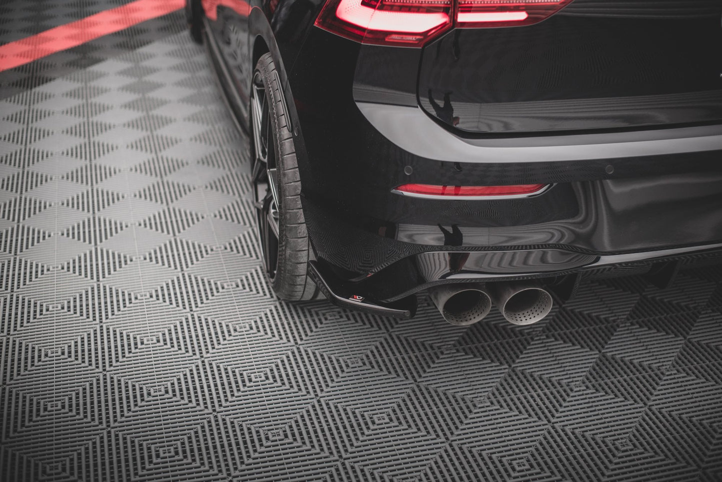 Rear side splitters v.2 for volkswagen golf r mk8