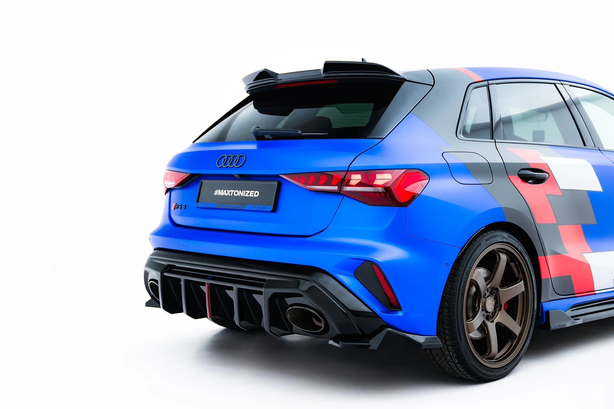 Rear side splitters v.3 audi rs3 sportback 8y facelift