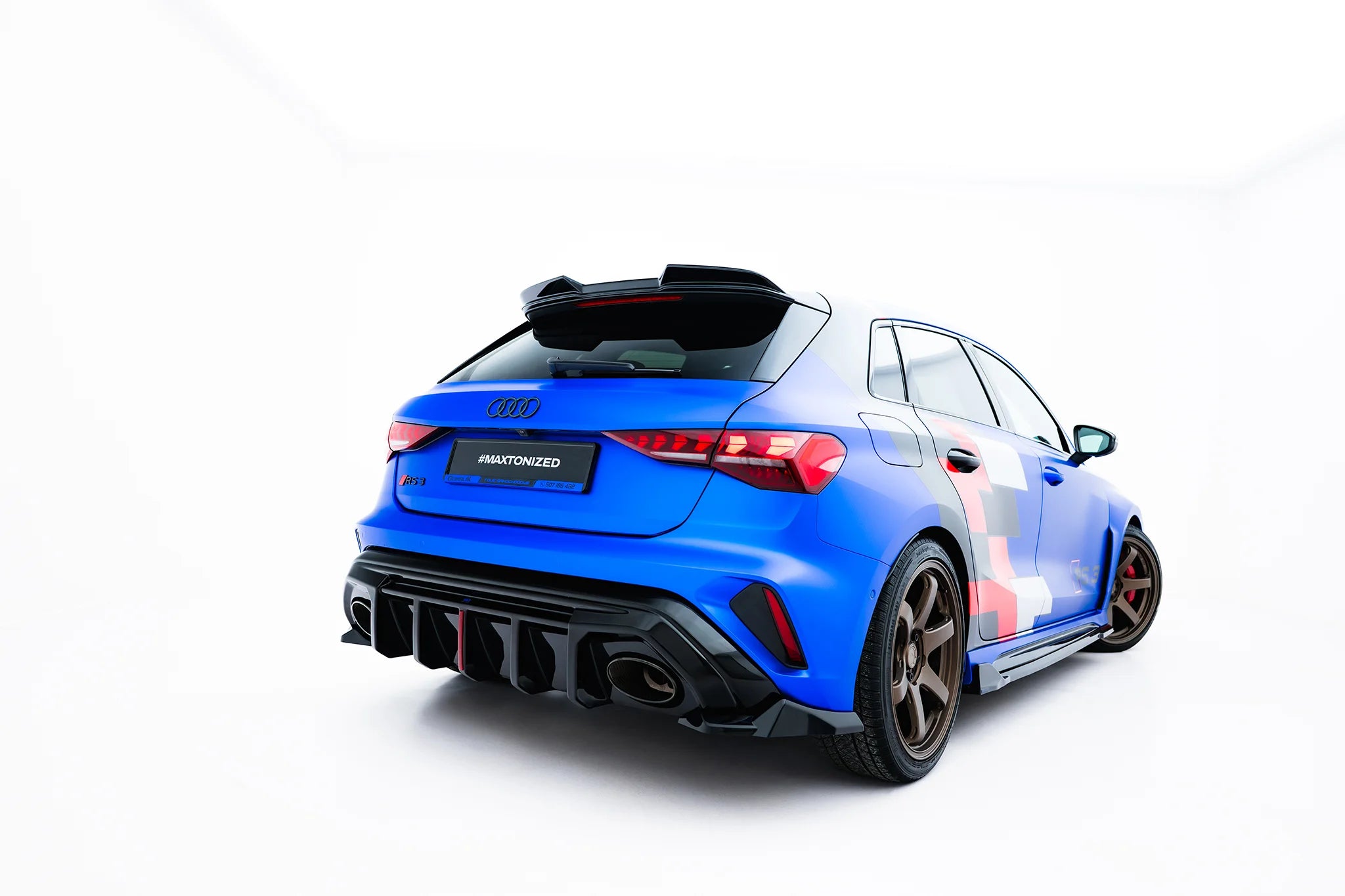 Rear side splitters v.3 audi rs3 sportback 8y facelift