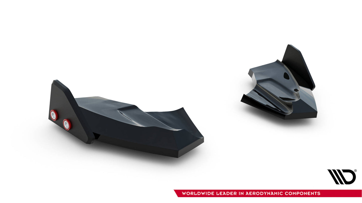 Rear side splitters v.3 + flaps ford fiesta st mk7 facelift
