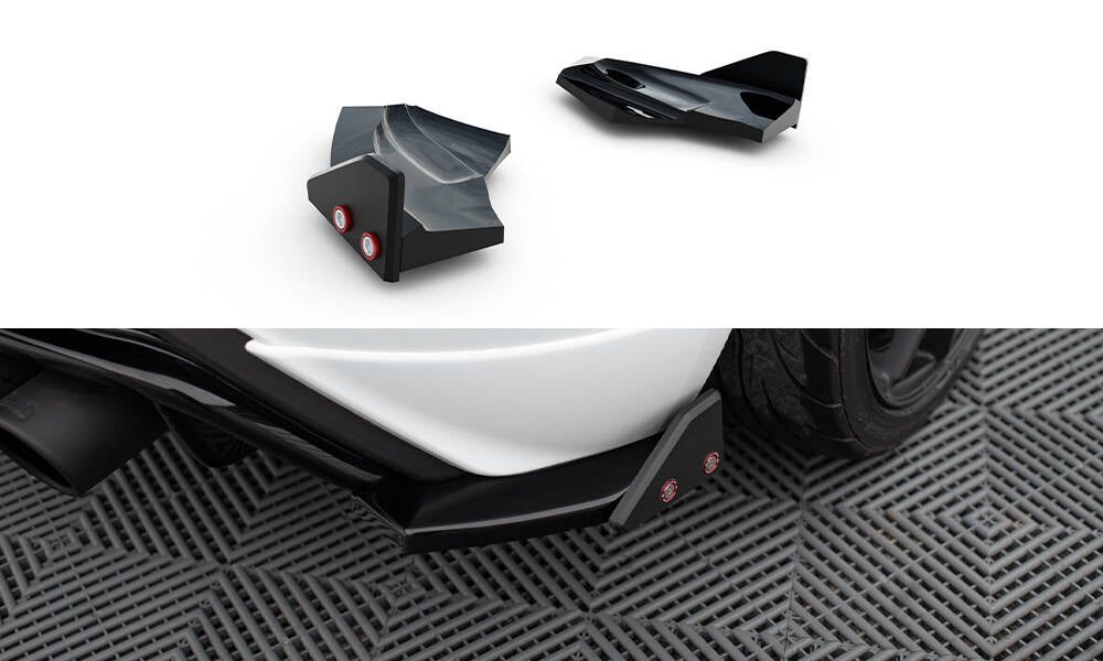 Rear side splitters v.3 + flaps ford fiesta st mk7 facelift