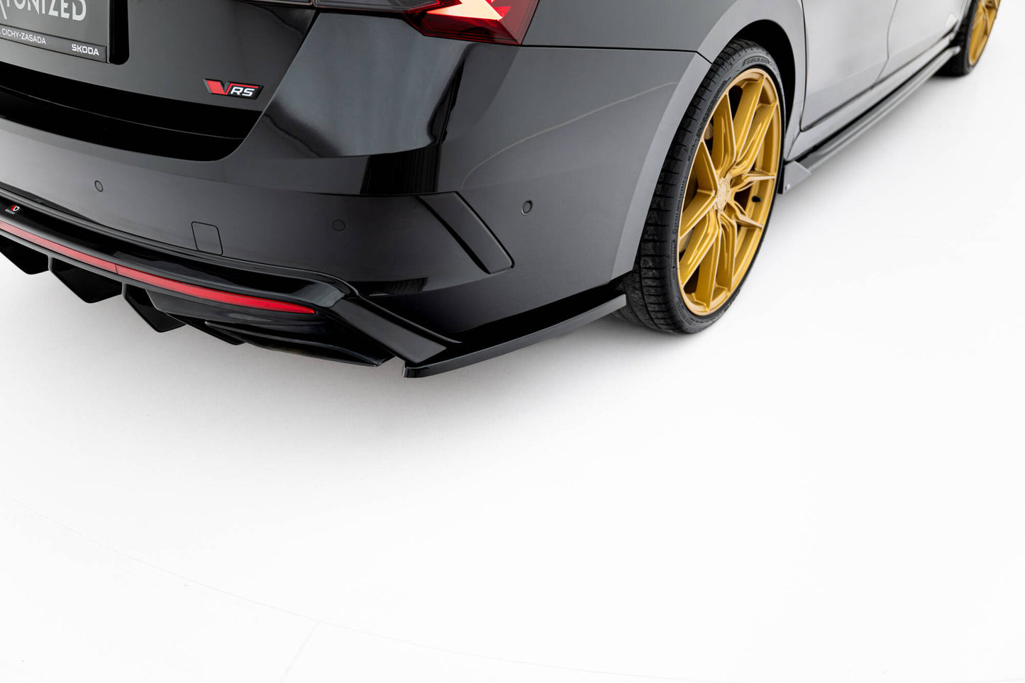 Rear side splitters v.3 skoda octavia rs liftback / combi mk4 facelift