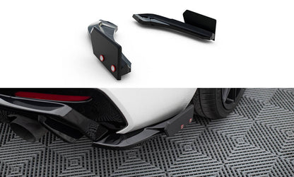 Rear side splitters v.5 + flaps (for rear valance v.3) bmw 1 m-pack / m140i f20 facelift