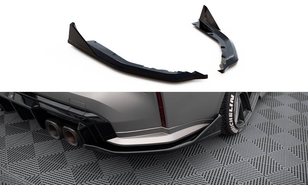 Rear side splitters v.5 (for rear valance v.1)  bmw m4 g82