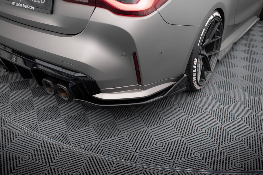 Rear side splitters v.5 (for rear valance v.1)  bmw m4 g82