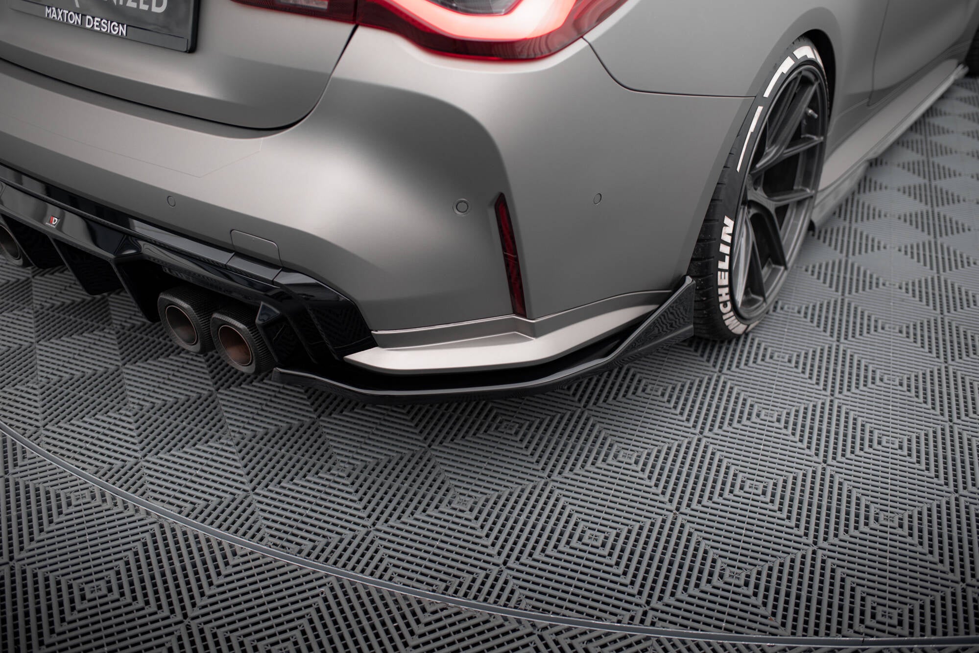 Rear side splitters v.5 (for rear valance v.1)  bmw m4 g82