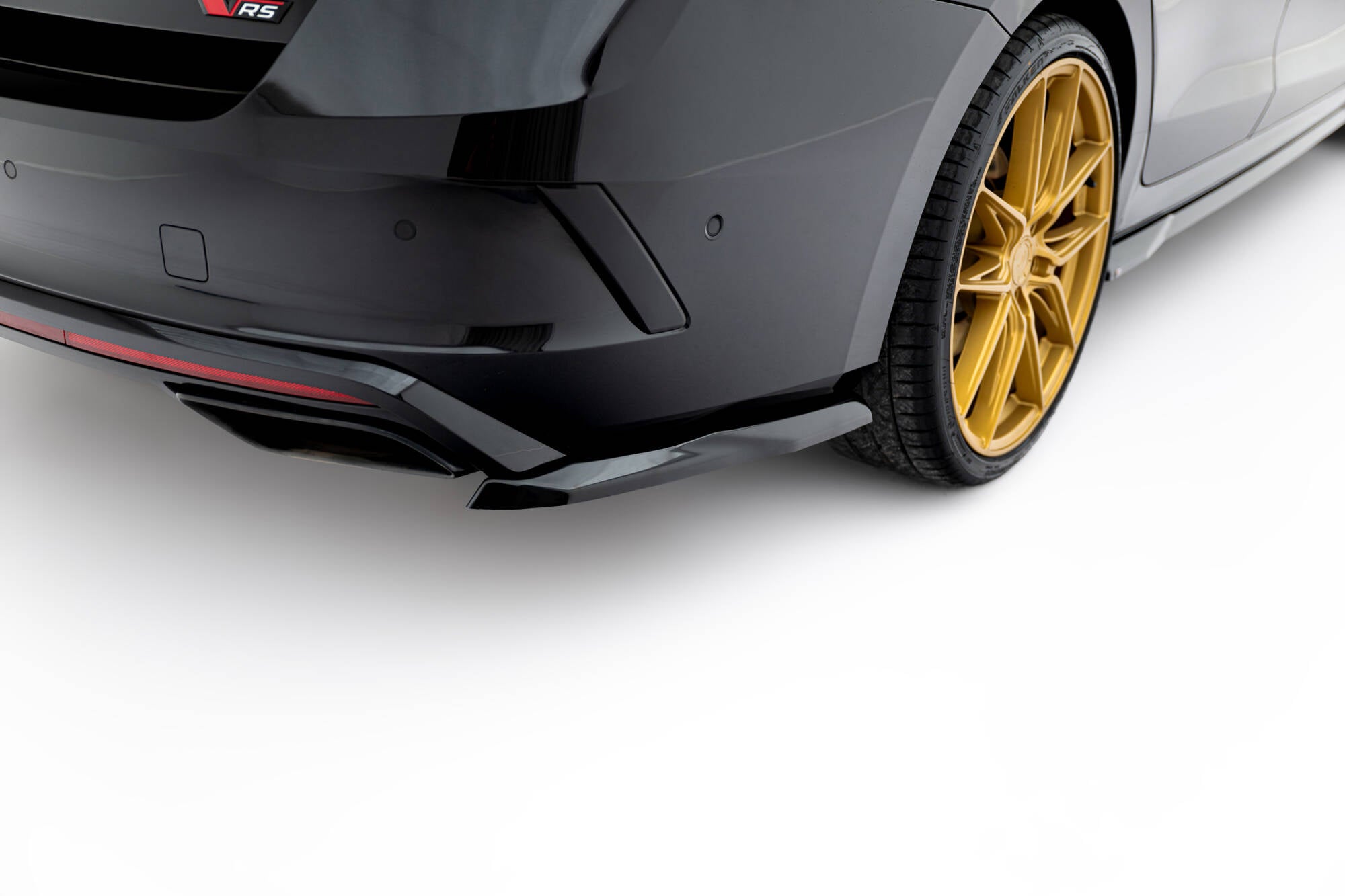 Rear side splitters v.5 skoda octavia rs liftback / combi mk4 / mk4 facelift